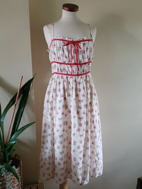 STORIA BNWT Floral Bow Midi Dress - L  -